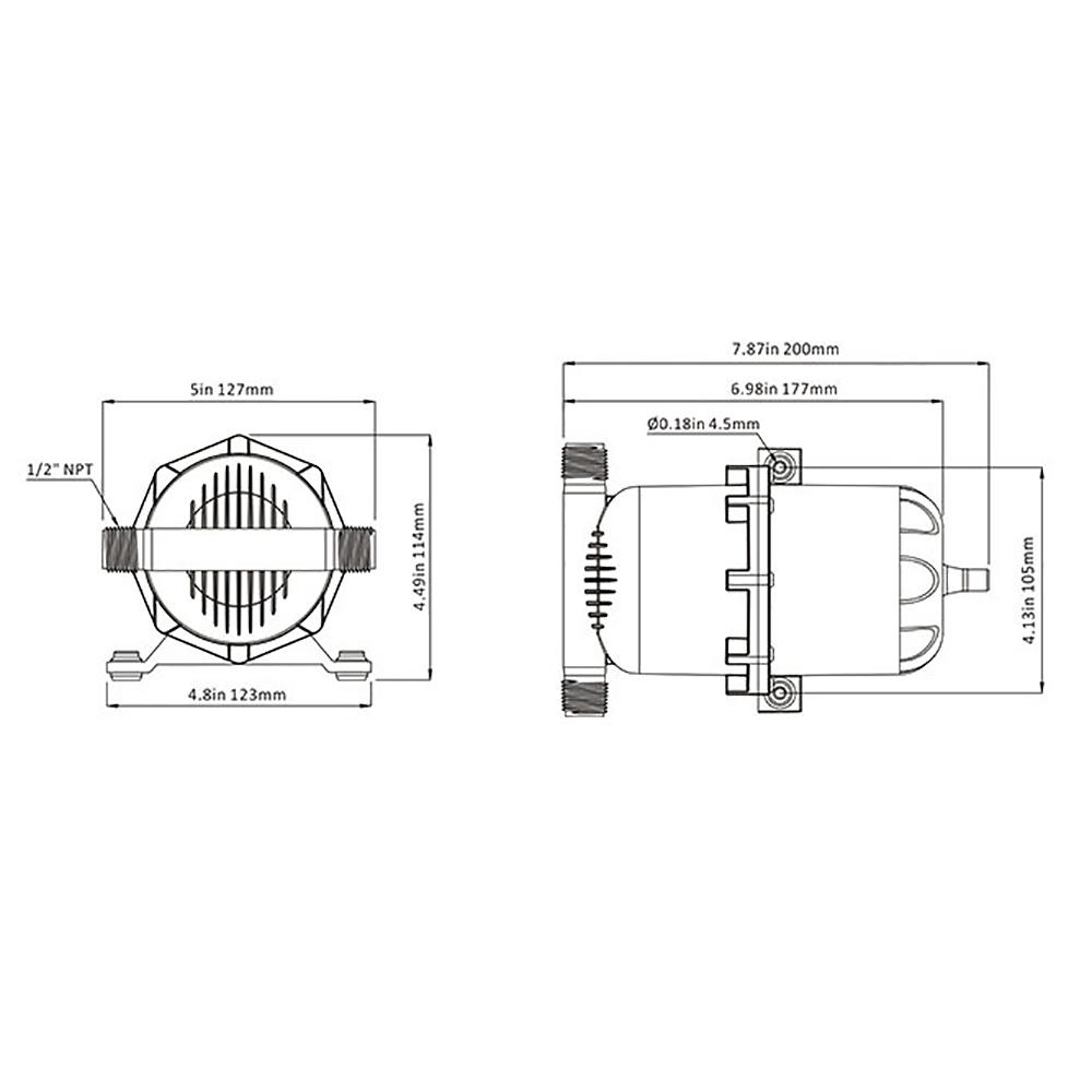 1x Accumulator Tank Water Pump Pressure 0.75L 125 PSI For Boat Marine RV Caravan