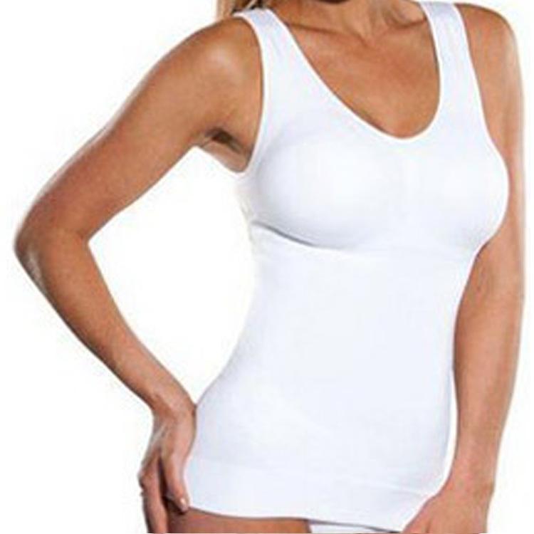 Women's Shapewear Tummy Control Body Shaper with Built In Bra Waist Cincher Tank Tops Cropped Underskirts Padded Bra Slimming Shirts