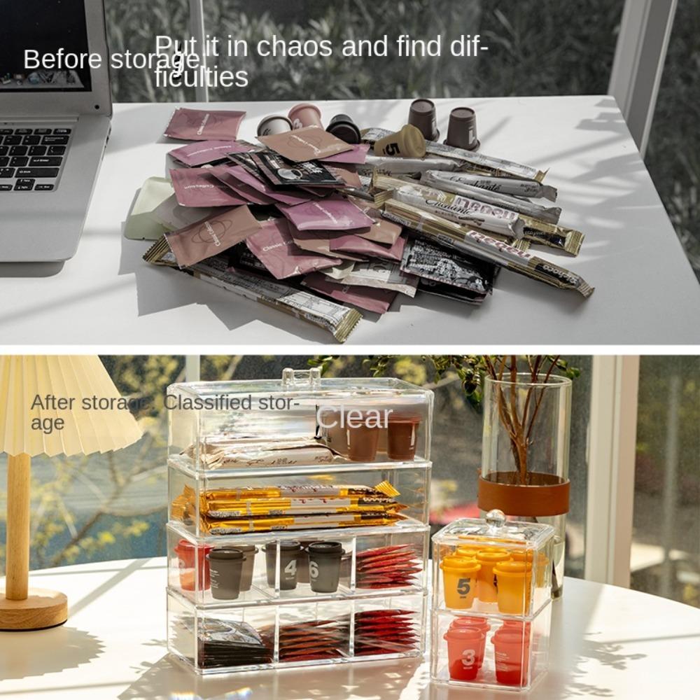 Acrylic Kitchen Pantry Cabinet 22*8.5*5.5 CM Tea Bag Storage Box  Kitchen