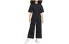 Women's Logo Print Short-Sleeve Jumpsuit Black DM6733-010