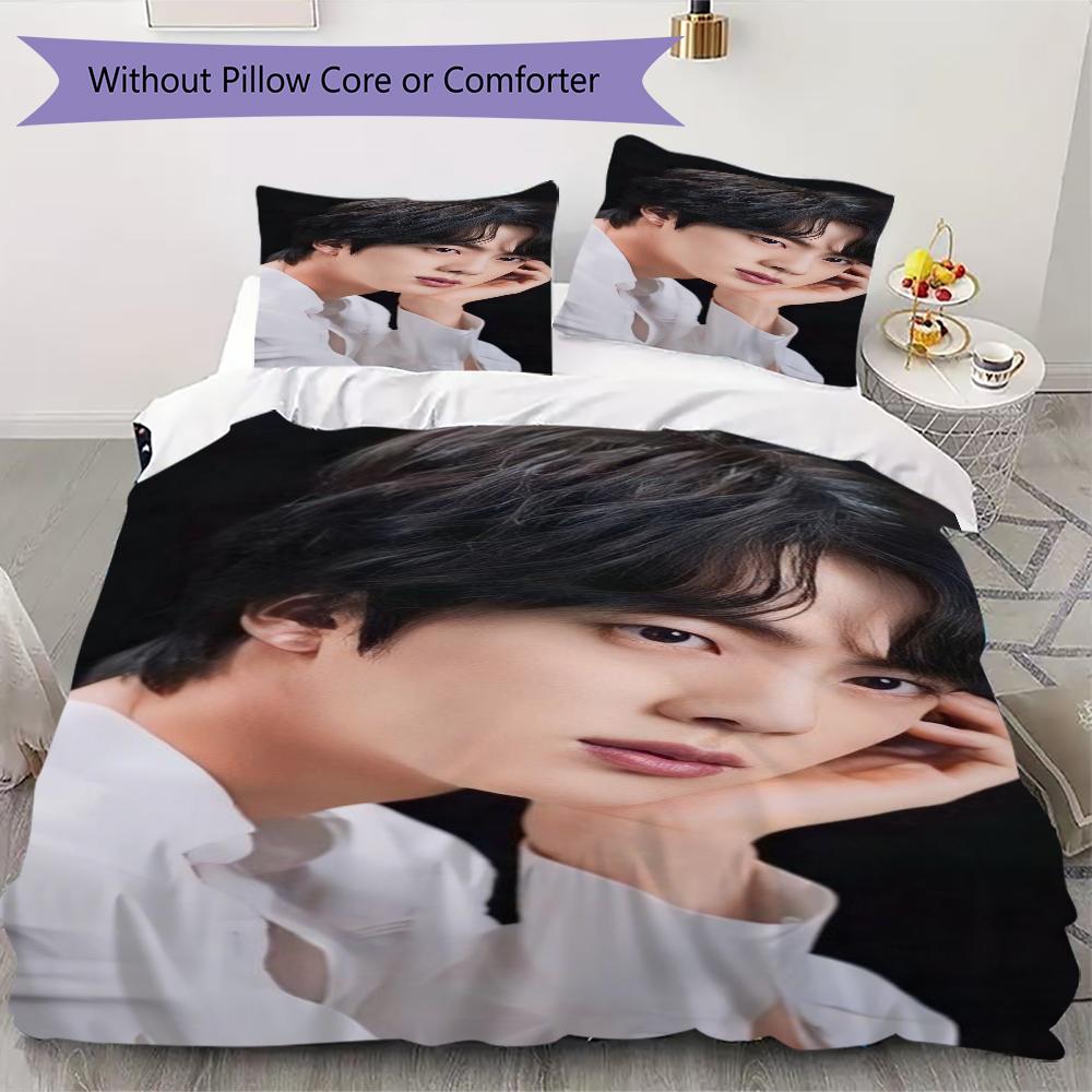 Elegant Jin White Shirt Bedding 1 Duvet Cover 2 Pillowcase Without Core Without Core Bedding Set Soft And Comfortable