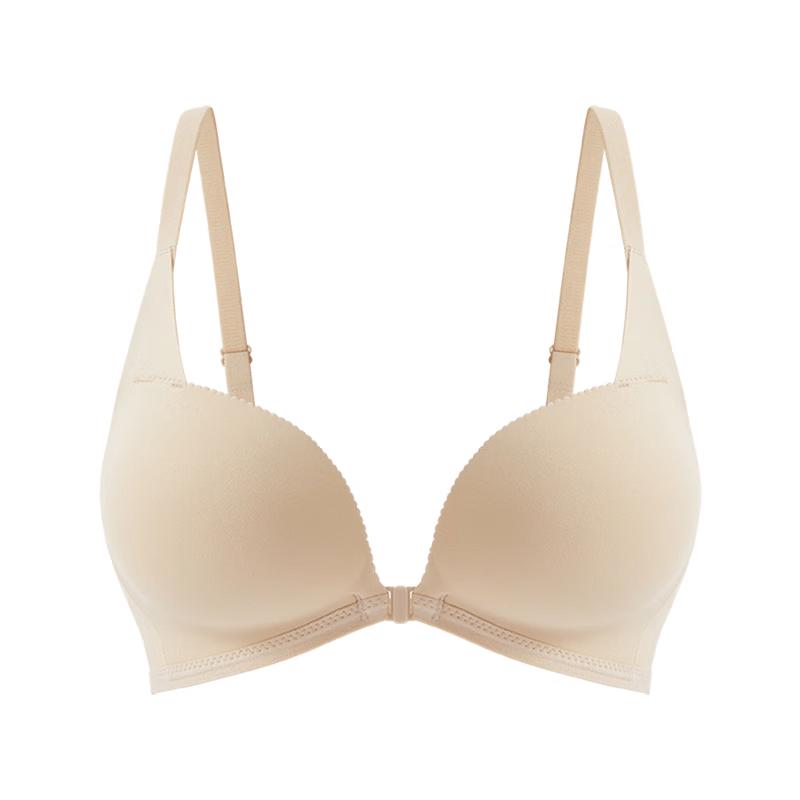 LUCKMEEY Seamless Front-Clasp Gathering Bra S