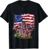 American Flag Wolves Pack Patriotic USA Wolf Wildlife T-Shirt