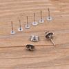 50-100 Stück 2 Farben Edelstahl Ohrstecker Leere Stiftbasis Pins Mit Verschluss Ohrrücken Für DIY Schmuckherstellung