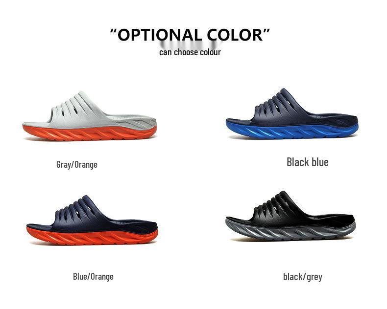 Plus Size Arch Support Two-Color Men's Non-Slip Thick Sole One-Strap Home Sandals