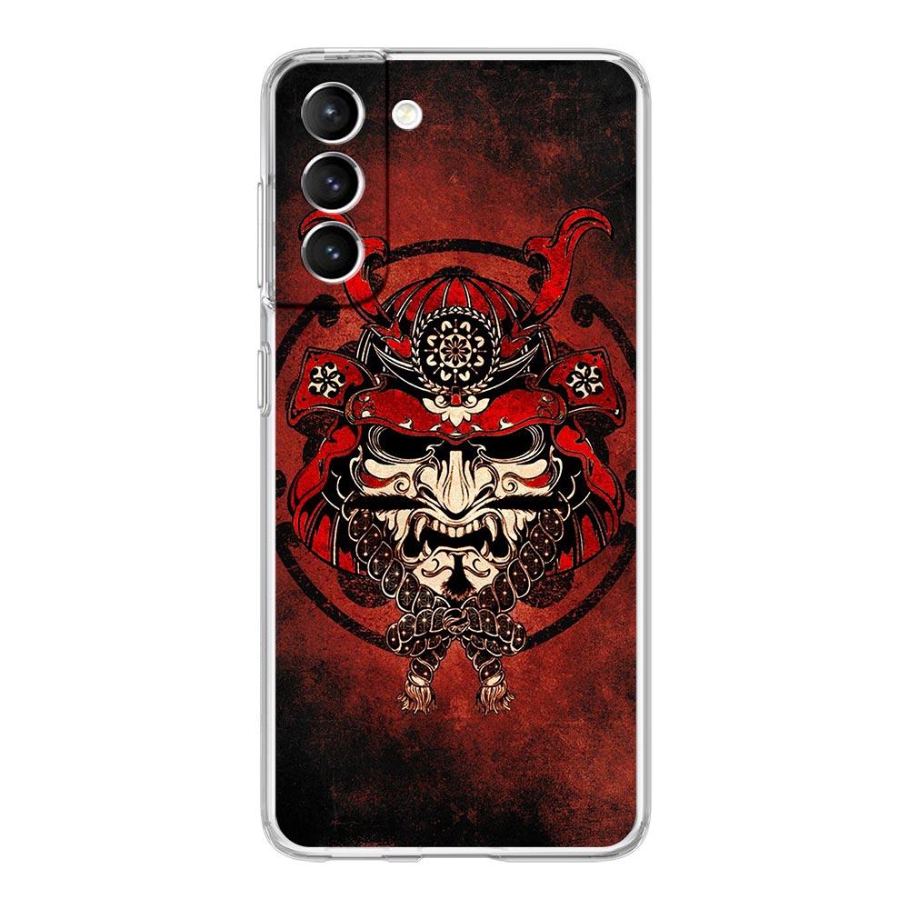 Japanese Bushido Samurai Clear Silicone Phone Case For Samsung Galaxy S23 S22 5G S20 Ultra S21 FE 5G S10E S9 S8 S10 Plus Cover