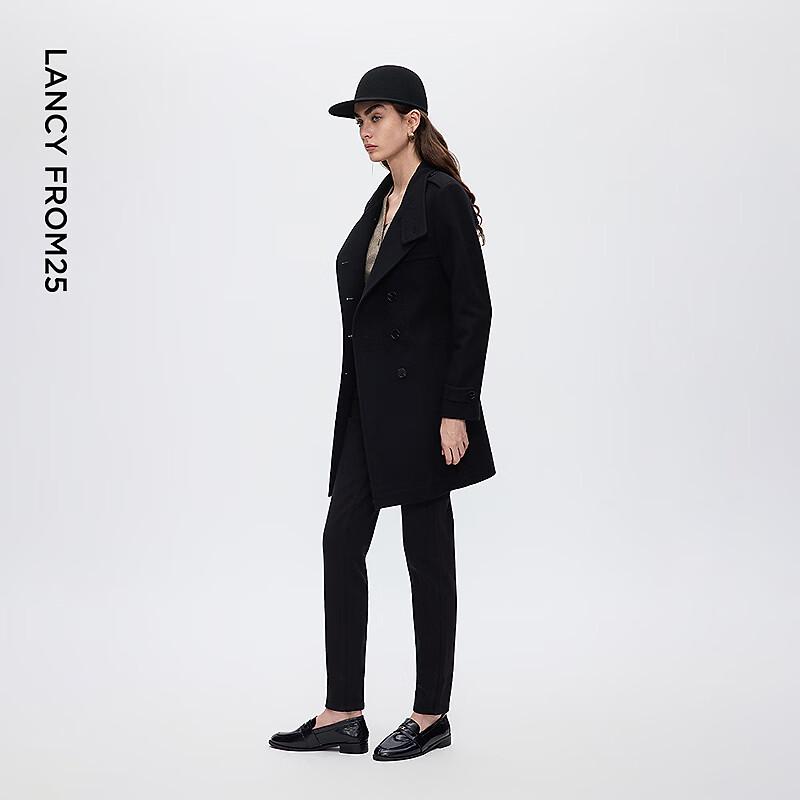 Langzi Retro Wool Blend Double-Breasted Overcoat