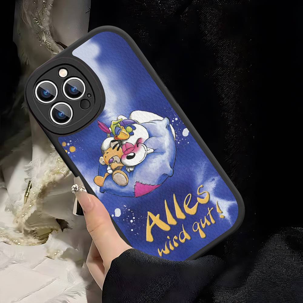 Cartoon D-Diddl Phone Case For IPhone 16 15 14 13 12 11 Pro Max Plus Leather Shockproof Cover