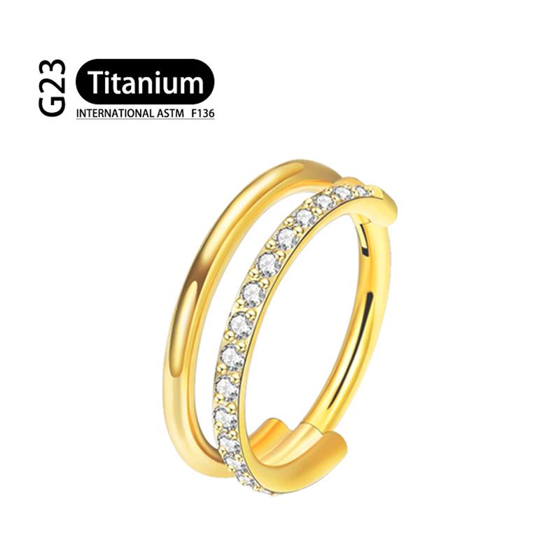 G23 16G Titan CZ Reihe Conch Nasenring Knorpel Hoop Daith Tragus Helix Lappen Ohrring Gelenkiges Segment Clicker Piercing Zirkon