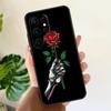 Skeleton Hand Rose Gothic Soft Case For Samsung Galaxy S21 S22 S23 S24 S25 Ultra S9 S10 Plus S20 FE S24 FE Phone Cover
