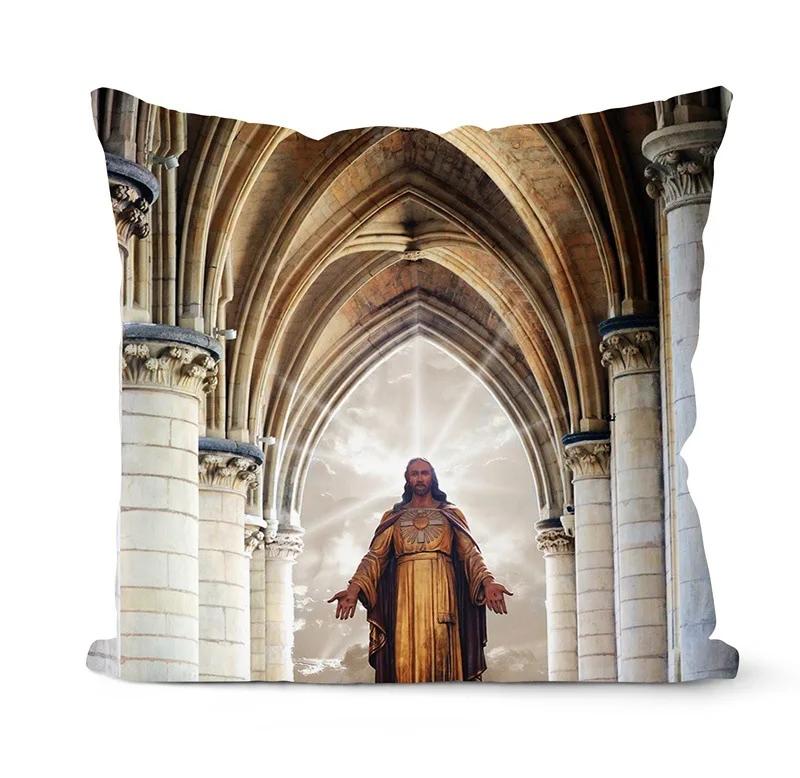 Nativity Cushions Case Retro Oil Painting Christmas Pillowcase Hot Jesus Christ Print Throw Pillows Case Sofa Chair Room Decor