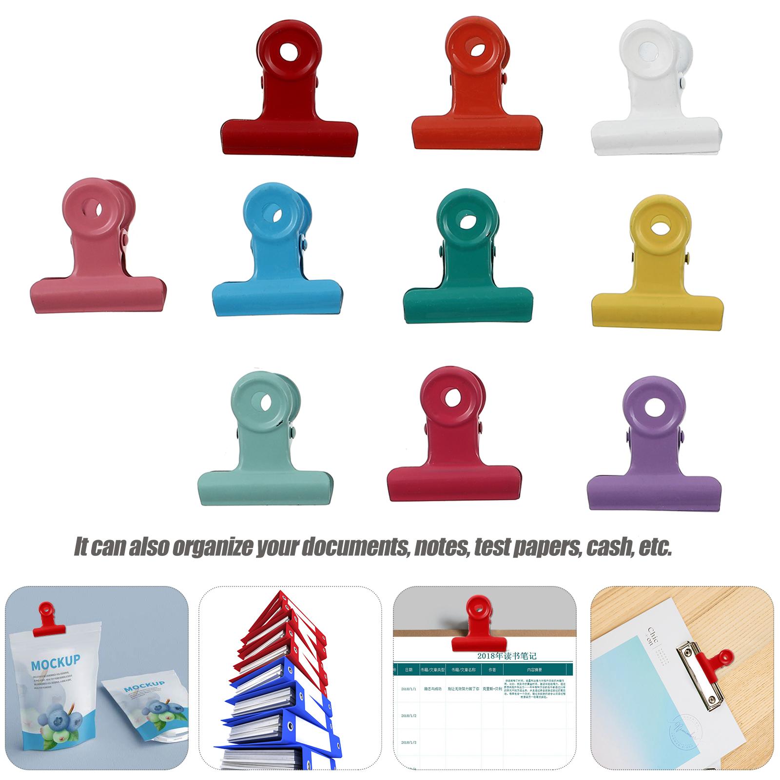 

10 Pcs Folder Clip Magnets Office Snacks Bag Clips Magnetic Clothespin Clamps Food Little Paper