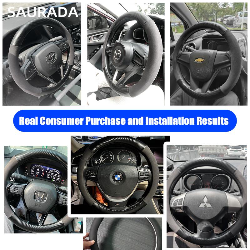 ABCDGA1 For Kia Sportage 5 GT-Line 2021 2022 Sportage 2022 2023 37-38cm Car Steering Wheel Cover PU Leather D Shape Auto Accessories
