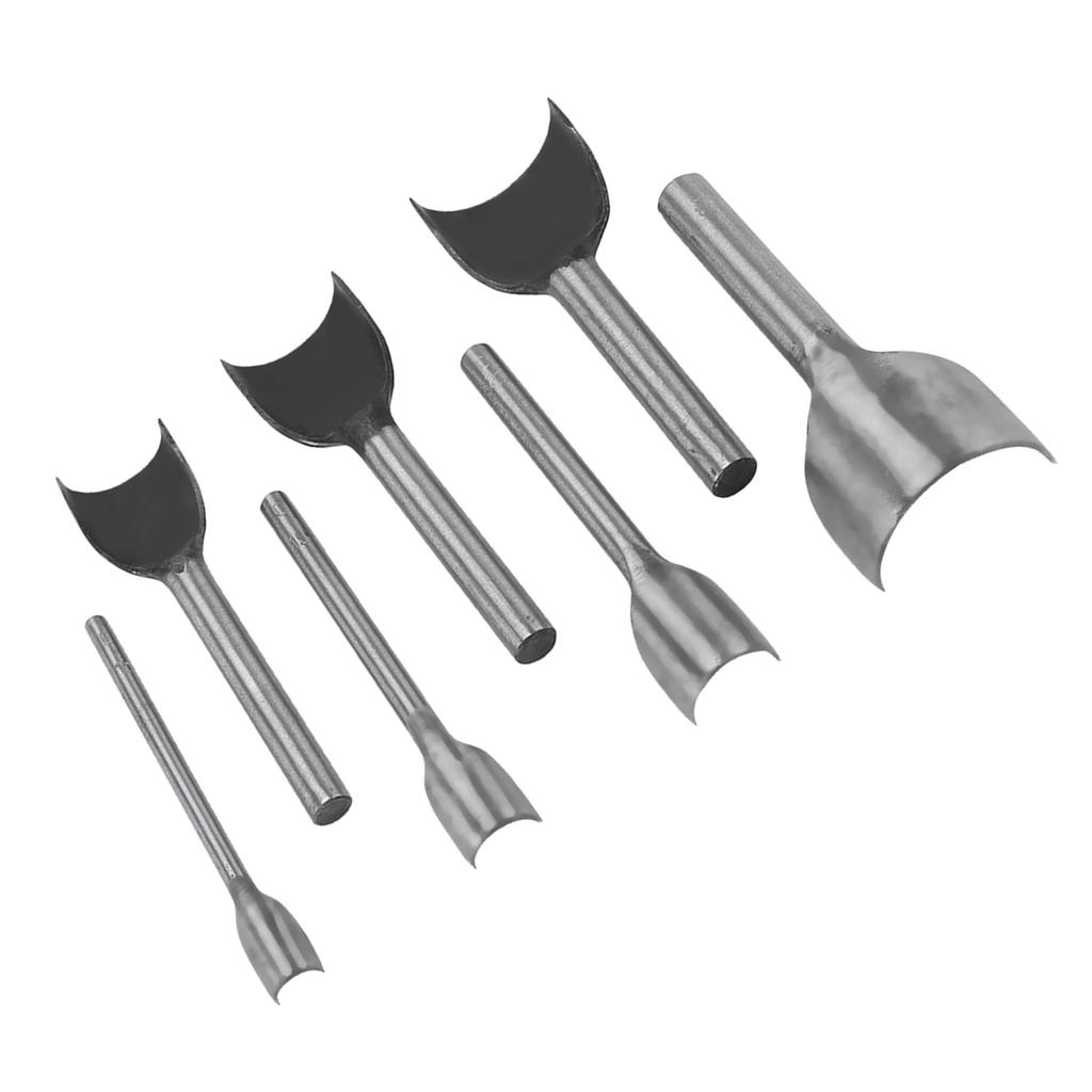 7pcs /set  Leather Carft Half  Round Punch Belt End Cutter For Home Leather Sewing(10-40mm)
