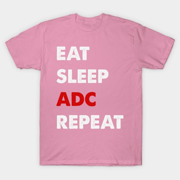 T Shirt Women Eat Sleep Adc Repeat Harajuku Print Kawaii Tshirt Summer Short Sleeve Female T-Shirt Top Tee