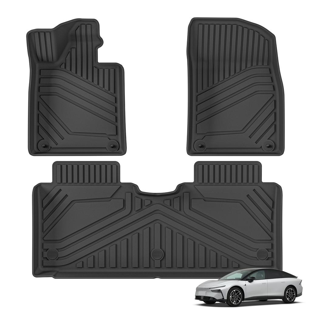for Xpeng P7+ 2025 TPE 3D Foot Mat Floor Mats Cargo Liner Trunk Pad Waterproof All- Weather Car Interior Accessories BLACK
