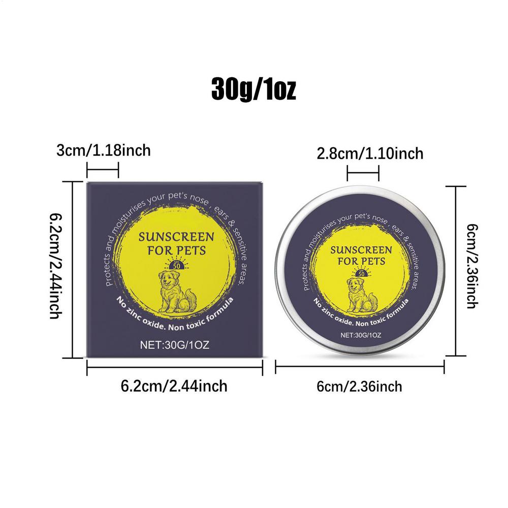 

30g Dog Sunscreen Nose Sun Protection Balm For Pets Soothing Cream Kitten Puppy Skin Care For Travel Outdoor Hiking Walking