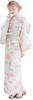 Yukata Heiko Obi Floral Watercolor Easy To Wear by One Person No Hina Keshi FREE (Dita) Women's 5-Piece Set (Sash), Pink, White, Beige, Pattern,