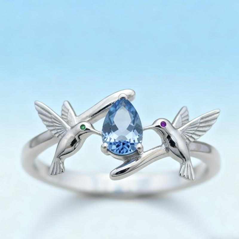 

European and American new fashion bird shape personalized simple women s ring 8&Silver Plated