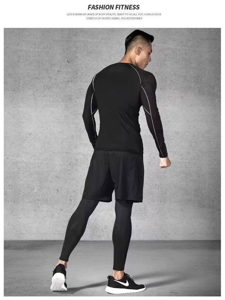 Men's Thermal Fleece Base Layer Set - Winter Velvet Running Sportswear