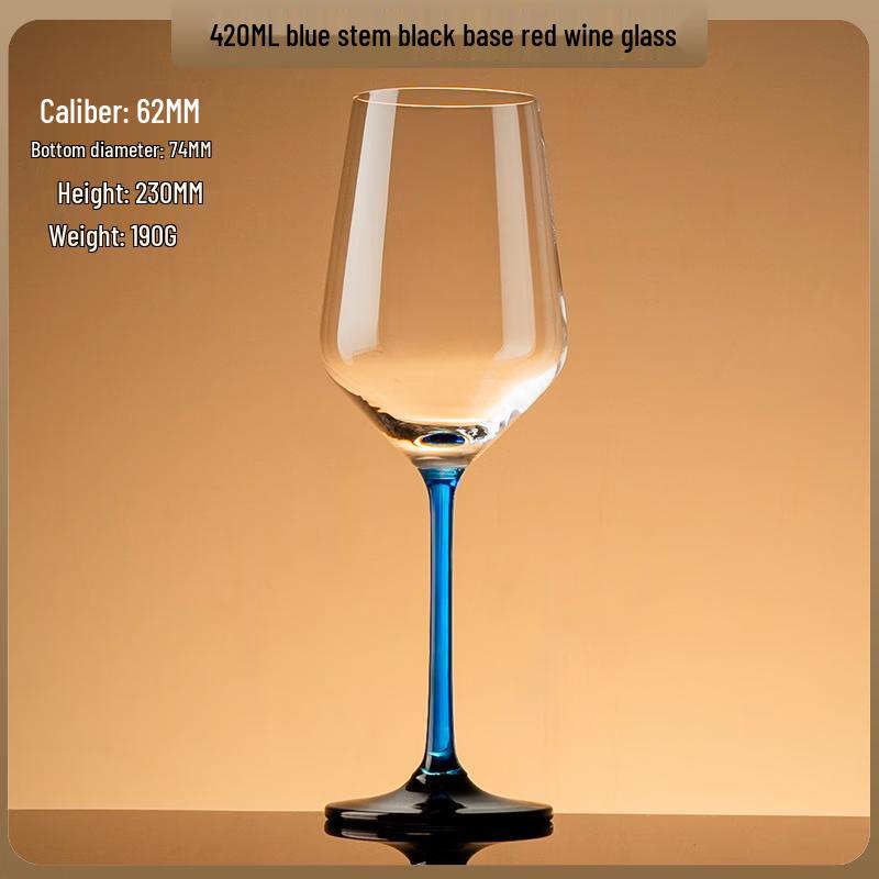 Luxury Rhinestone & Gold Foil Crystal Wine Glass