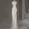 Satin light Hochzeitskleid Französisch weiß Super Fee Trägertop Mori Out Garn 1011 Neues Sommer-Lazy-Design-Kleid