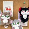 Soft Animal Wolf Plush Doll Keychain Cute Emotion Wolf Toy Stuffed Lovely Key Ring Women Girl Kids Birthyday Gift