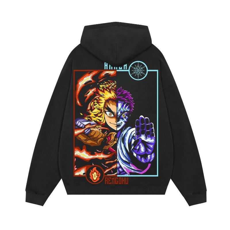 

Autumn/Winter Hoodie with Ghost Slayer Pattern Harajuku Y2k Couple s Long Sleeved Retro Top, Loose and Casual for Men and Women 3XL