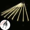 Solar Meteor Shower Rain String Lights Waterproof Garden Light 8 Tubes Christmas Tree Holiday Party Wedding Holiday Decoration