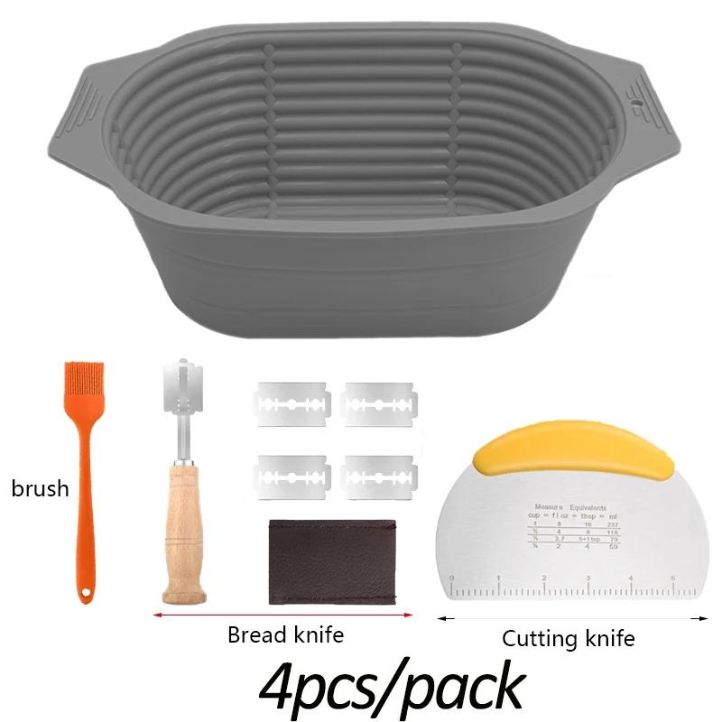 Foldable Bread Fermentation Basket Silicone Bread Making Baking Fermentation Baking Tools Home Kitchen Practical Accessories