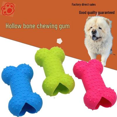 Durable Self-Playing Hollow Bone Dog Toy for Teething Puppies