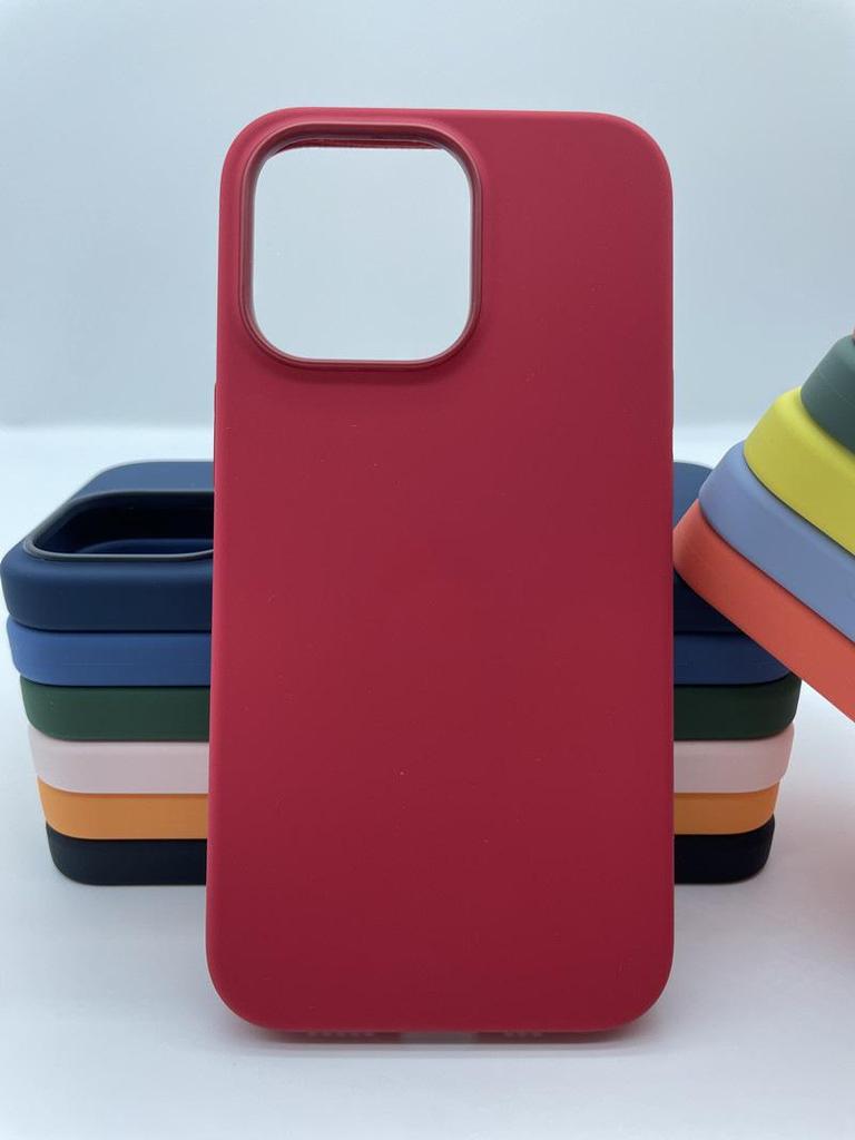 Apple 13 Pro Max Liquid Silicone Case with Pop-up Window & Full Coverage