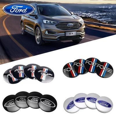 Pegatina para Coche Ford 4 Piezas 56MM Tapas Centrales de Rueda de Coche Pegatina Tapas de Cubo Pegatinas Para Ford S MAX Ranger Focus Fiesta Mondeo Kuga Must