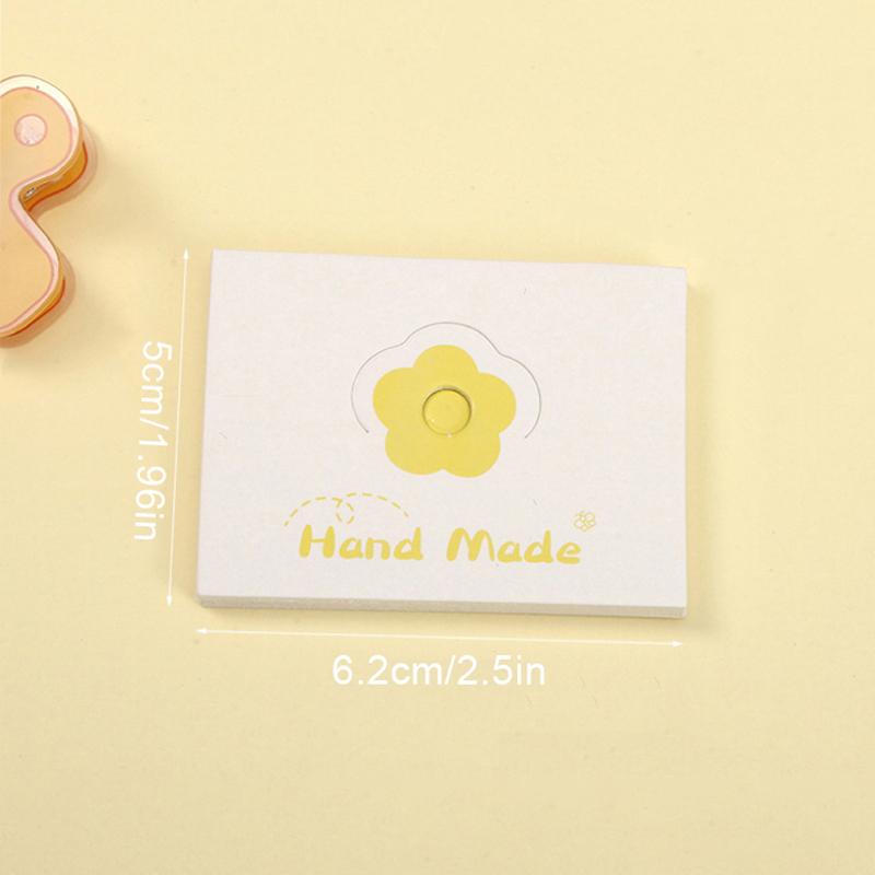 100 Pcs/Lot Foldable Packaging Paper Cards Colorful Flowers Cards For Handmade Jewelry Retail Hang Tag Flowers Display Cardboard