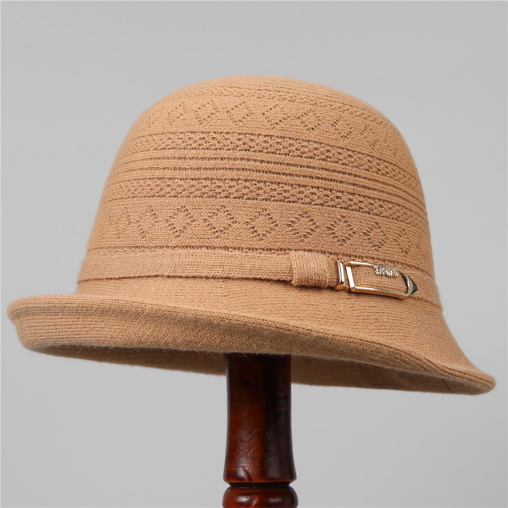 Foreign Elegant Mother Fisherman Hat Children'S Season Warm Dome Curled Edge Retro British Temperament Basin Hat