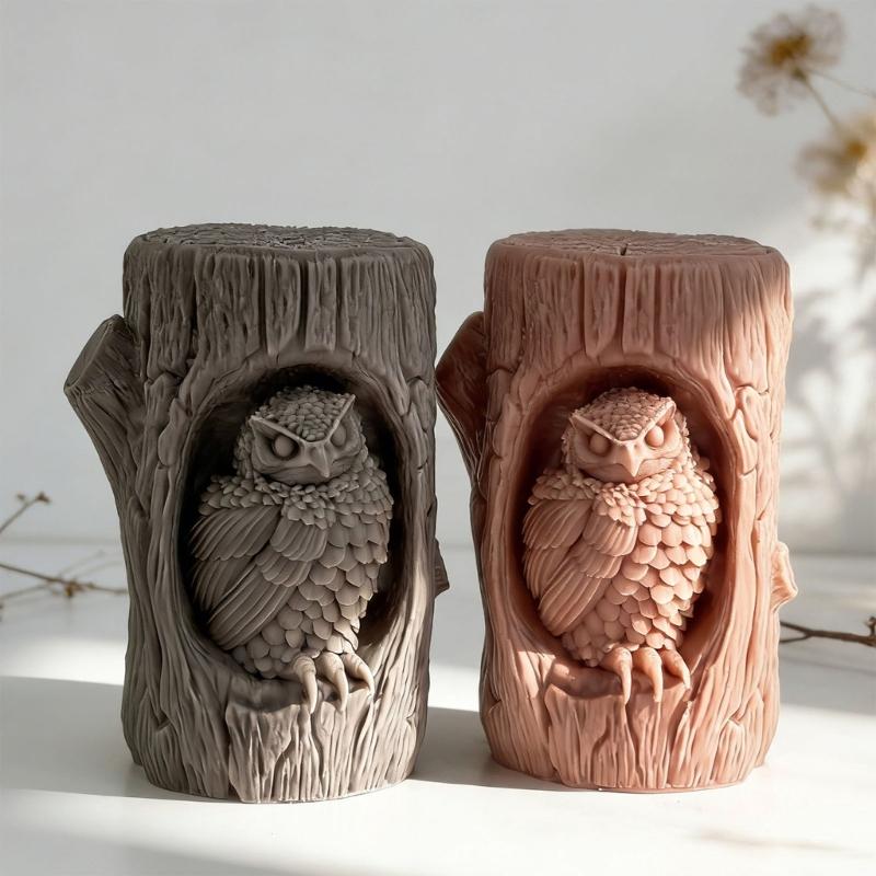 Food Grade Silicone Owl ReliefCandle Making Mold Soap Making Mould For Crafts And Handmade Waxes Projects