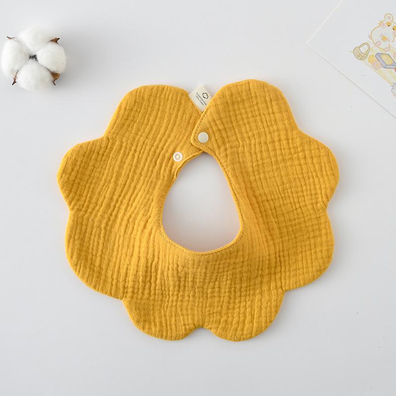 Śliniak dla niemowląt z czystej bawełny w stylu koreańskim, jednolity kolor, dwustronny, zapobiegający ulewaniu, Klasa A