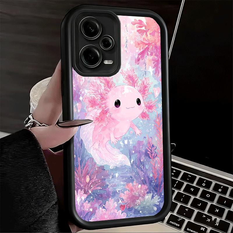Phone Case for Xiaomi Redmi Note 15 14 13 Pro Plus Axolotl Cartoon Cute Shell 12S 11 11S 11T 5G 14S Soft Silicone Funda