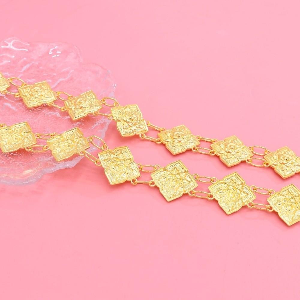 Rhomb Hollow Waist Chain Ethnic Thai Body Jewelry Belly Dance Belt  Water Splashing Festival