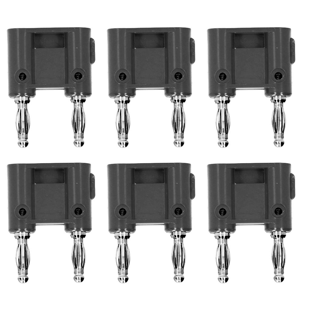 10Pcs 2 Way Banana Plug Brass PE Double Banana Socket for Electronic Instruments AutomobilesBlack