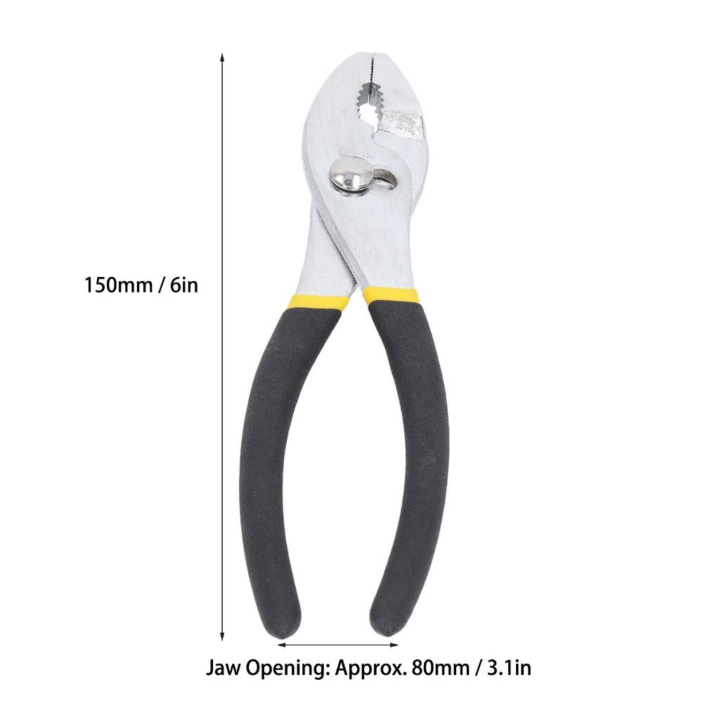Steel Pliers Slip Joint Pliers Plastic Handle Heavy Duty Pliers Convenient Hand Pliers Home Repair