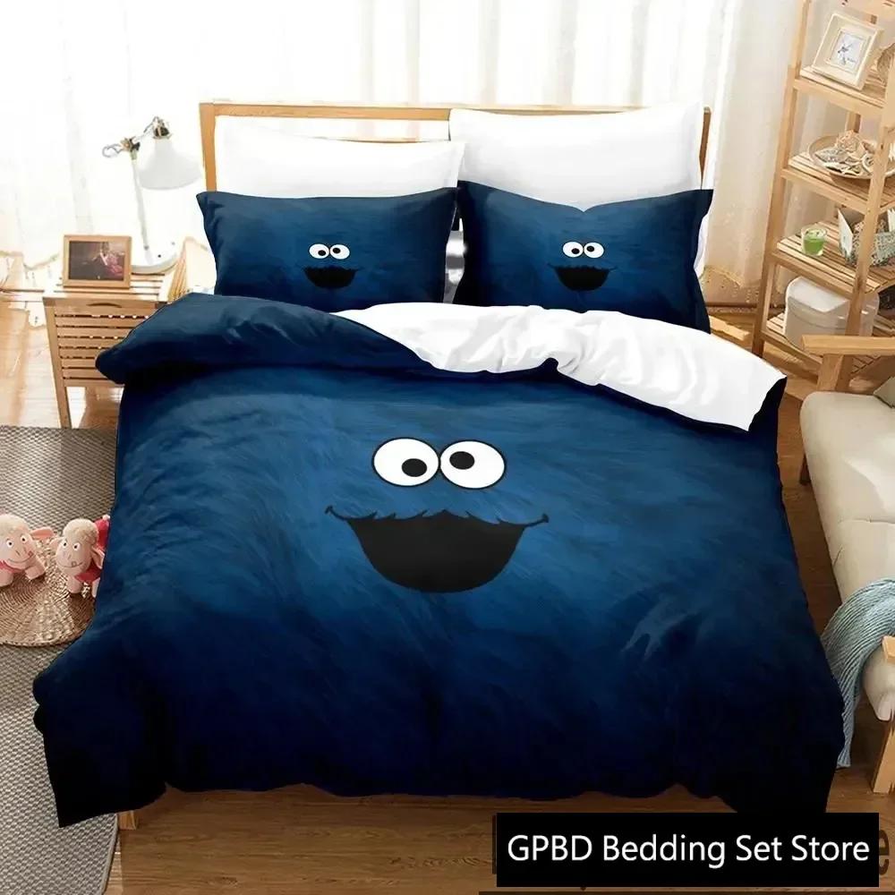 

3D-друк Печиво Мультяшний Монстр Аніме Постільна білизна Подвійний Твін Кінг Підковдра Ковдра Наволочка Хлопчики Дівчата Дорослі Спальня AU Single 140x210cm