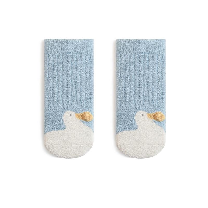 Newborn Socks Cartoon Children'S Socks Winter Warm Plus Velvet Baby Socks Indoor Kid Socks For Boys Girls Cartoon Children Sock