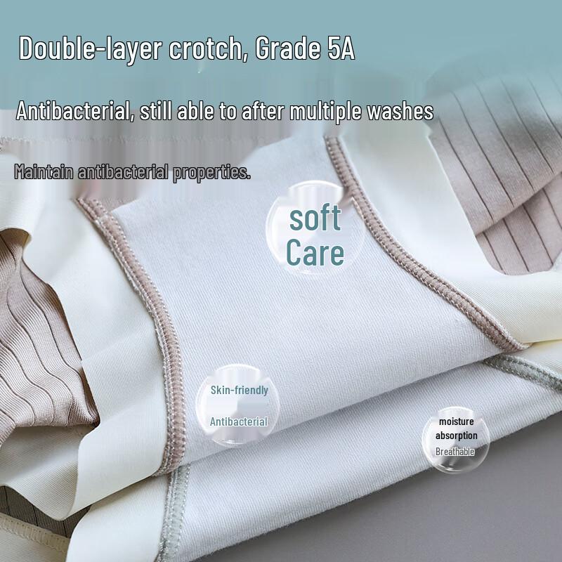 LANGSHA Women's High-Waist Seamless Modal Antibacterial Briefs