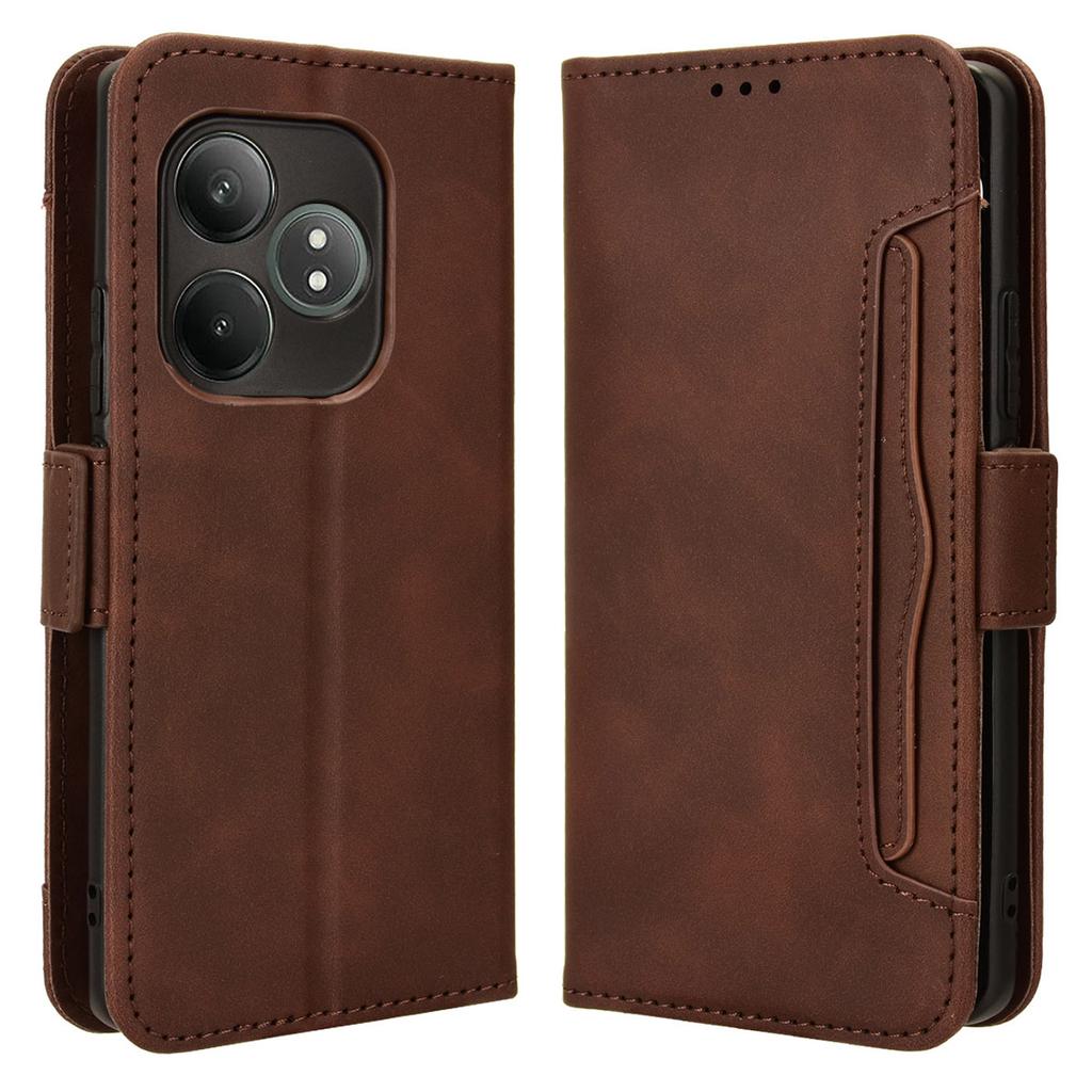 For Realme GT Neo6 SE 5G/Neo6 5G/GT 6 5G/GT 6T 5G Phone Cover with Multiple Card Slots Folio Flip Leather Case