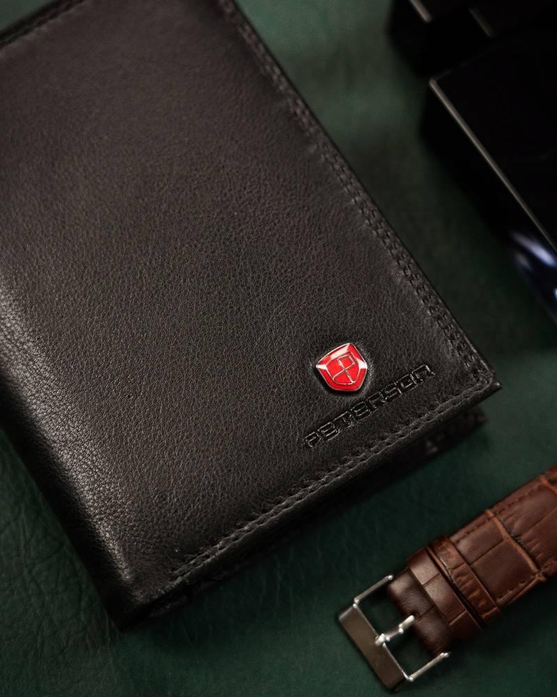 Elegant men's leather wallet - Peterson
