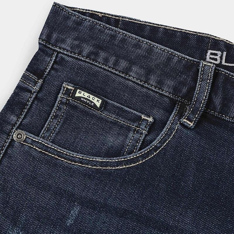 Black Whale Men's Slim-Fit Denim Jeans