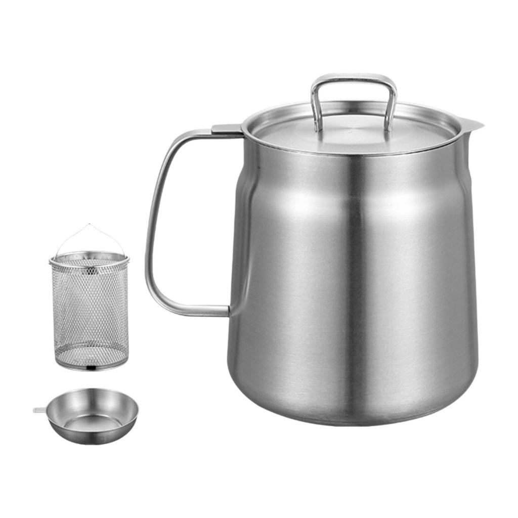Deep Fryer Pot,Stainless Steel Frying Pot with Handle Tools Soup Basket for Restaurant