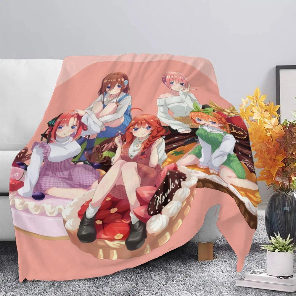 Quintessential Quintuplets Printed Blanket Picnic Blankets Warm Blanket Soft and Comfortable Blanket Home Travel Birthday Gift