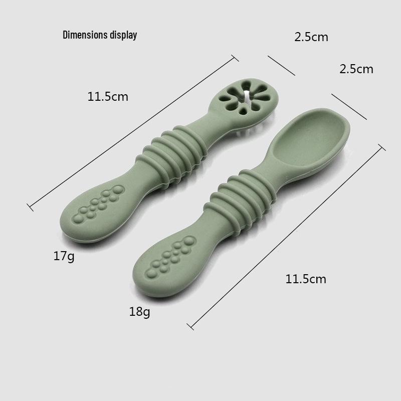 Baby Silicone Feeding Spoon Set for Training and Complementary Foods